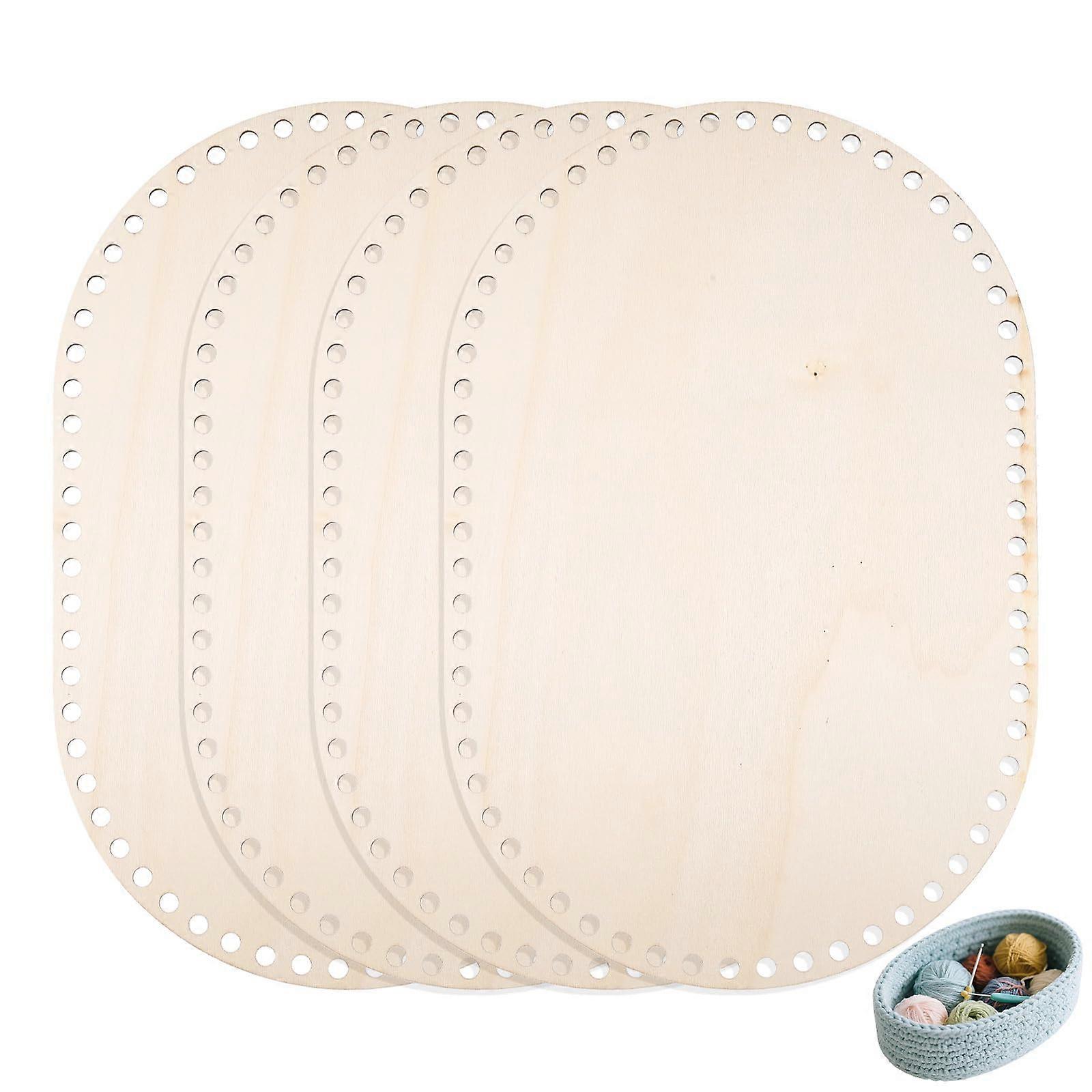Pack of 4 Oval Celtic Basket Base for Crocheting, 30 cm x 20 cm