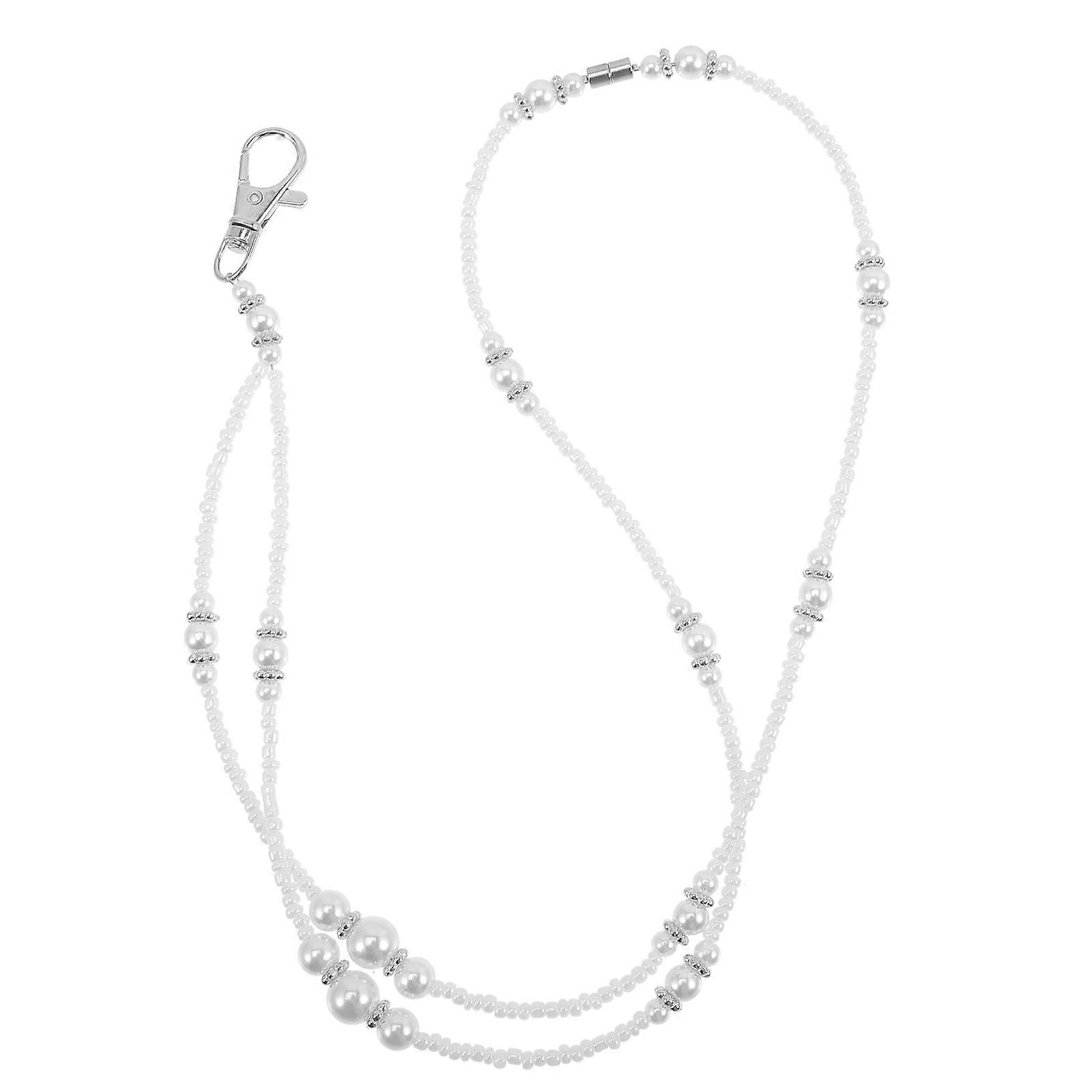 Stylish Beaded Lanyard Necklace for Women – Vertical Badge Reel & ID Card Holder for Teachers & Professionals – Unique & Convenient Neck Decoration