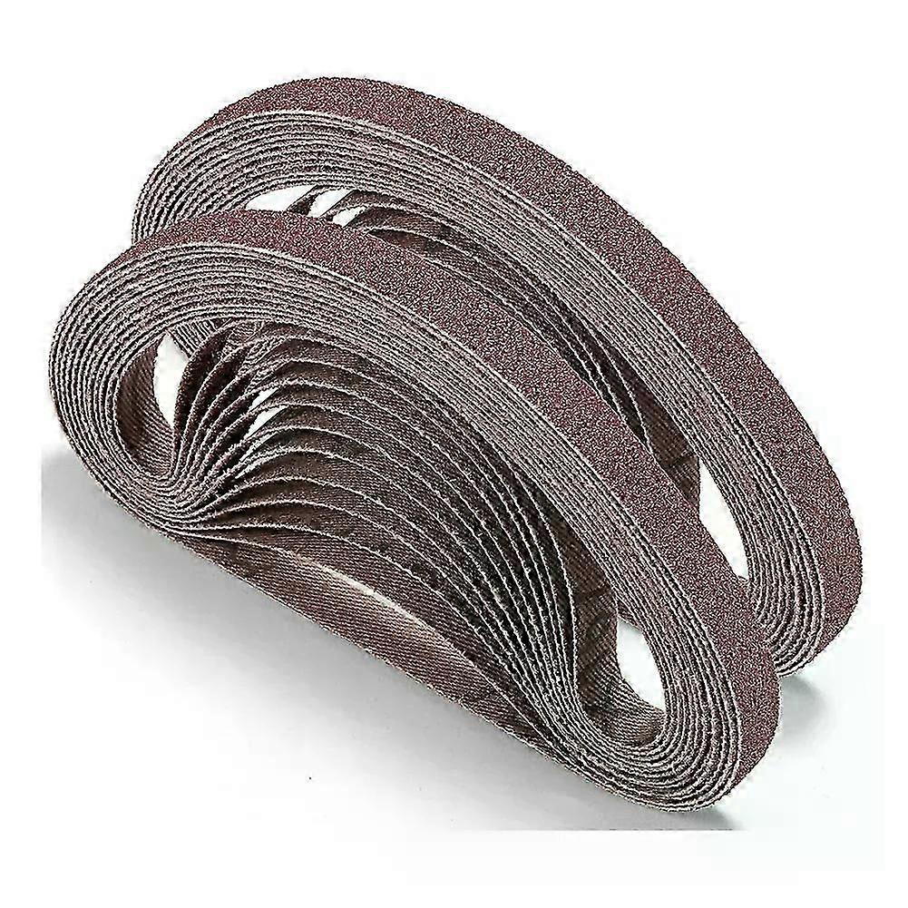 Sanding Belt 24 Pack 1/2 x 18 Inch Aluminum Oxide Air File Sander Belt Assortment Belt Sander Tool Fit For Woodworking