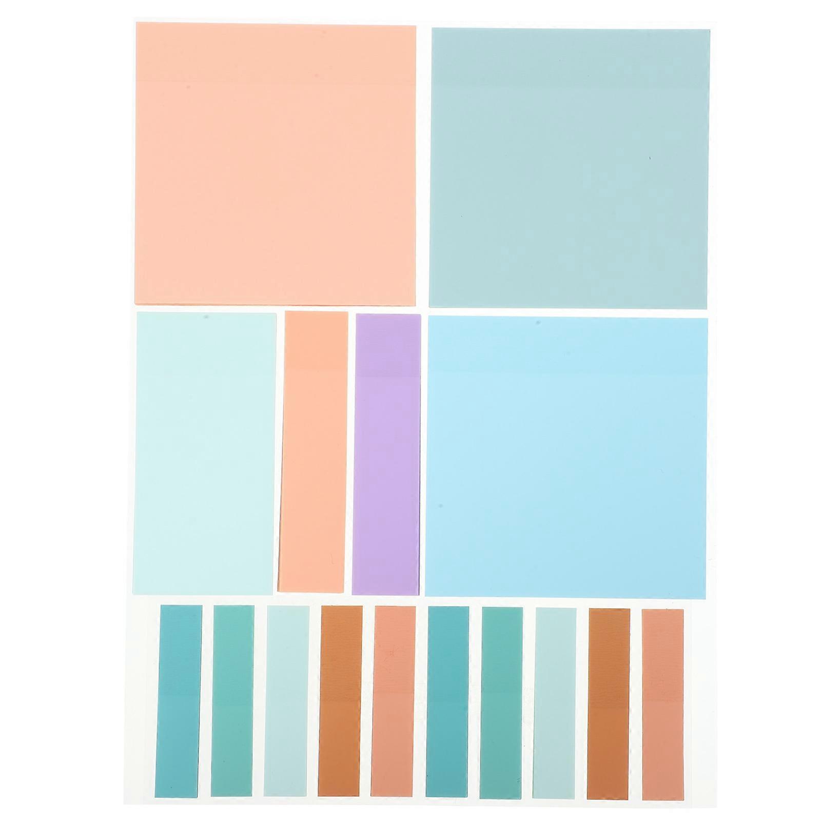 Notepad Stickers Office Notes Rectangular Adhesive Assorted Color 500Pcs