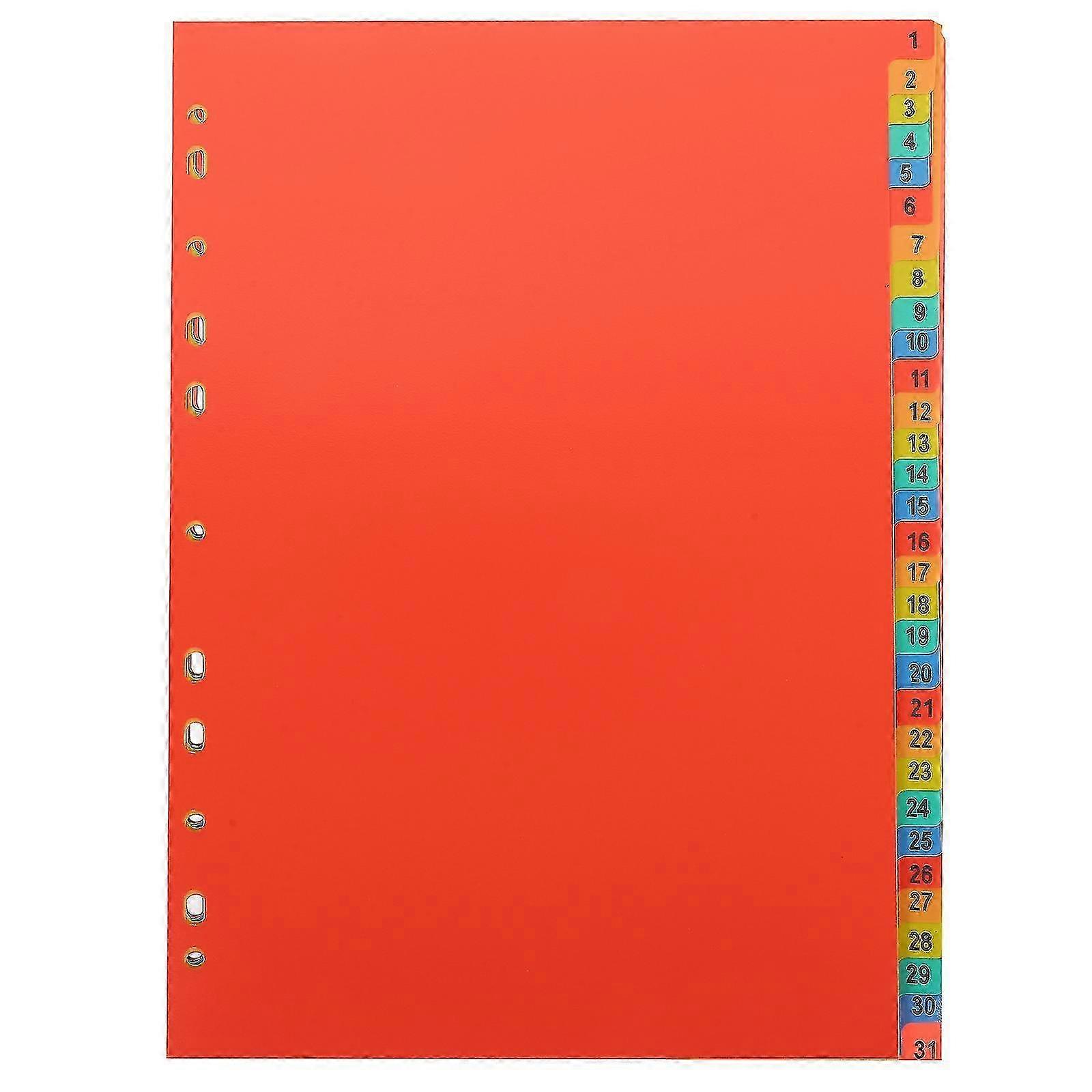 1 Set A4 Binder Divider File Divider Subject Divider For Notebook For School Office