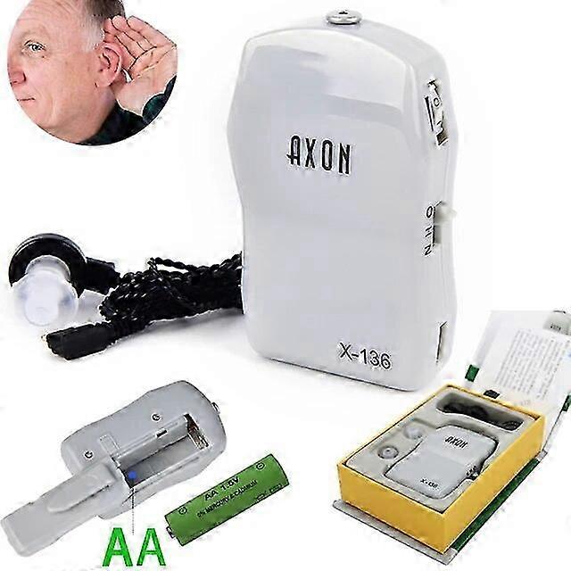 Wired X-136 Sound Amplifier with AA Battery for Noise Reduction for Hearing Assistance