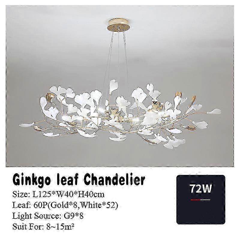 Modern Nordic Ginkgo Branch Leaf G9 LED Ceiling Chandelier for Living Dining Room Home Decor Indoor Lighting