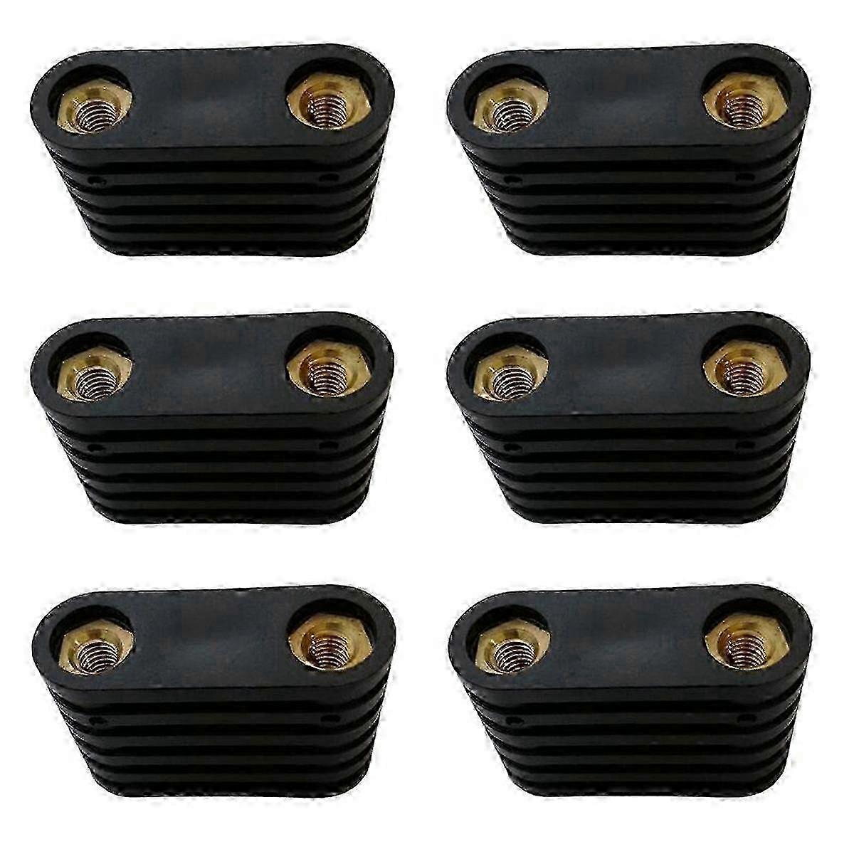 6Pcs Black Plastic 2-Hole Footstrap Insert Replacement for Windsurfing Board