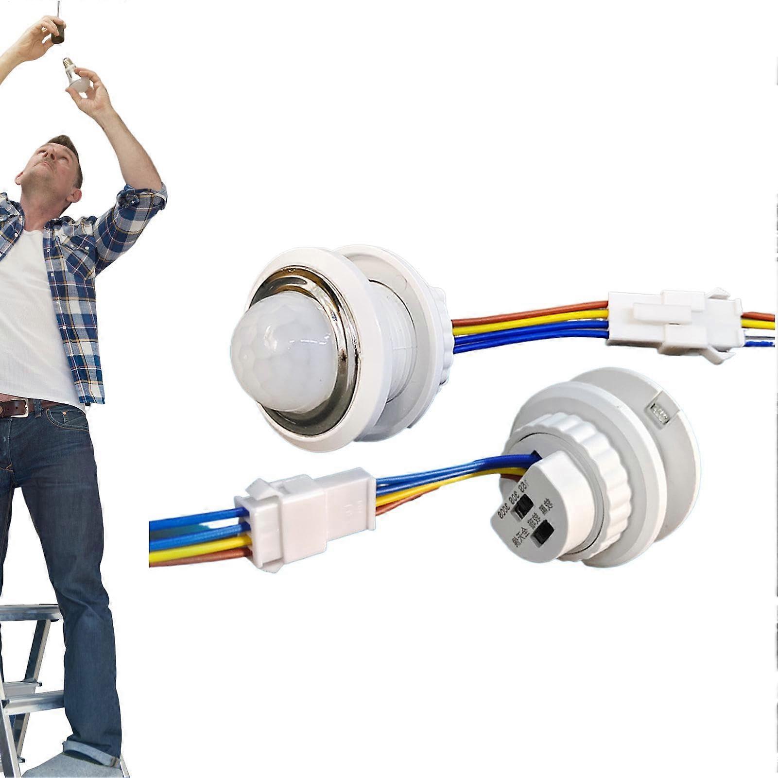 Light Motion Activated Button High Sensitivity Motion Sensor Controller AC110-240V Indoor Outdoor Adjustable Sensor Head