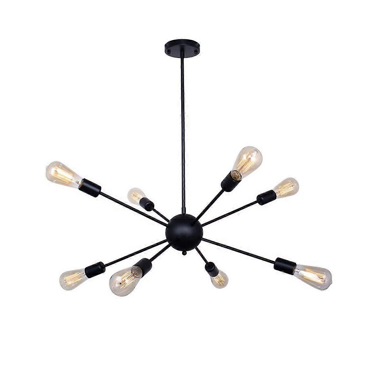 Vintage Industrial Style Metal Hanging Ceiling Light Fixture for Edison Bulbs, 8-12 Light Pendant for Various Spaces