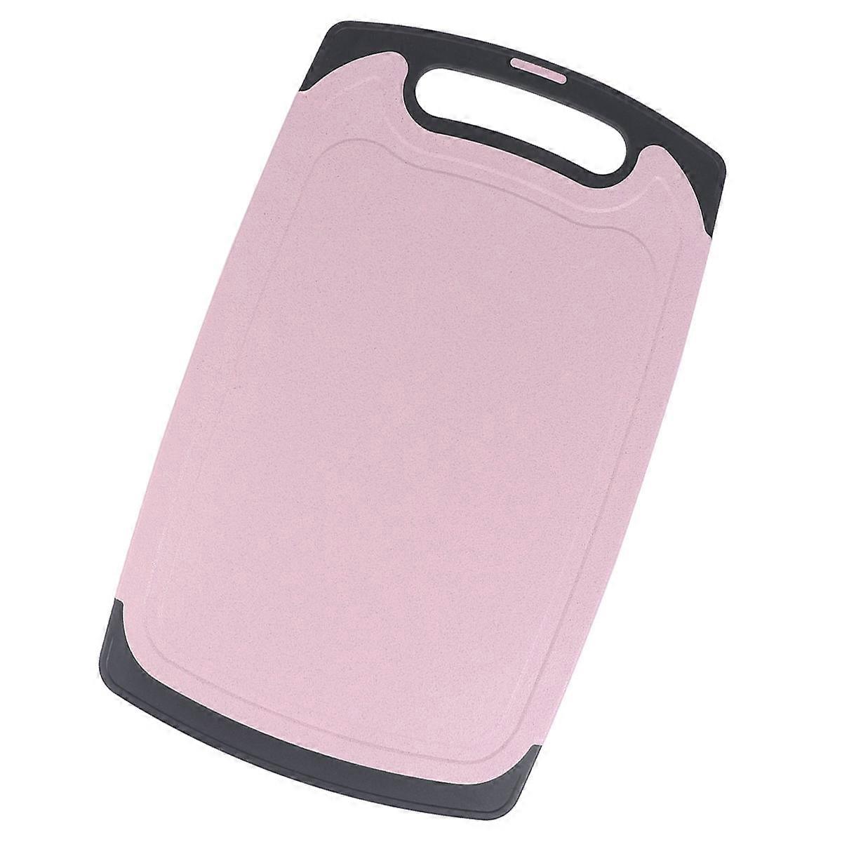 Cutting Board Chopping Board Square Pink Mildewproof Non-Slip Juice-Collecting 1Pc