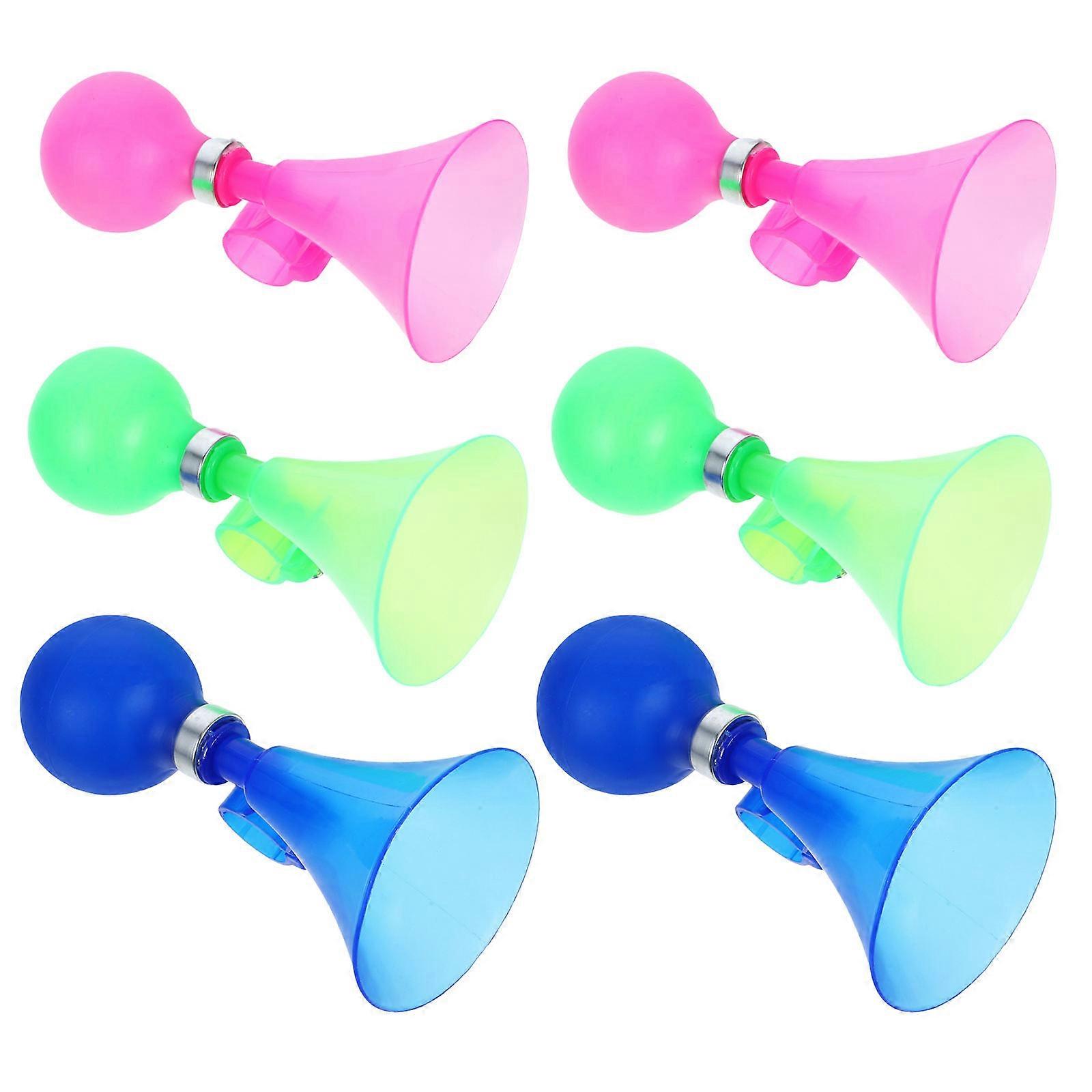 Silikon Havalı Korna Bisiklet Zili – 6 adet, Çocuk Bisikletleri için Hafif, Kolay Kurulum Gidon Halkası, Net Ses, Katlanır Kruvazör, Rastgele Renk