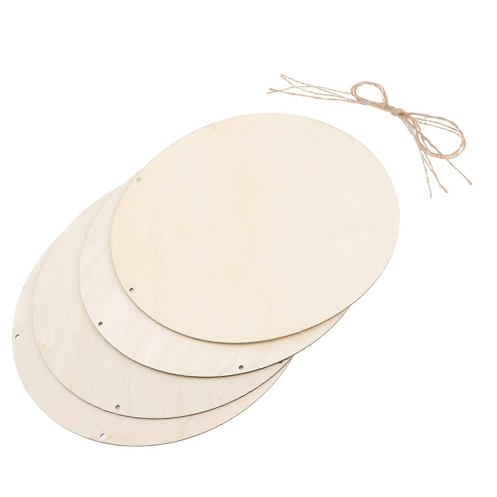 Craft Blanks Small Round Discs Unfinished Slices Blank 4Set