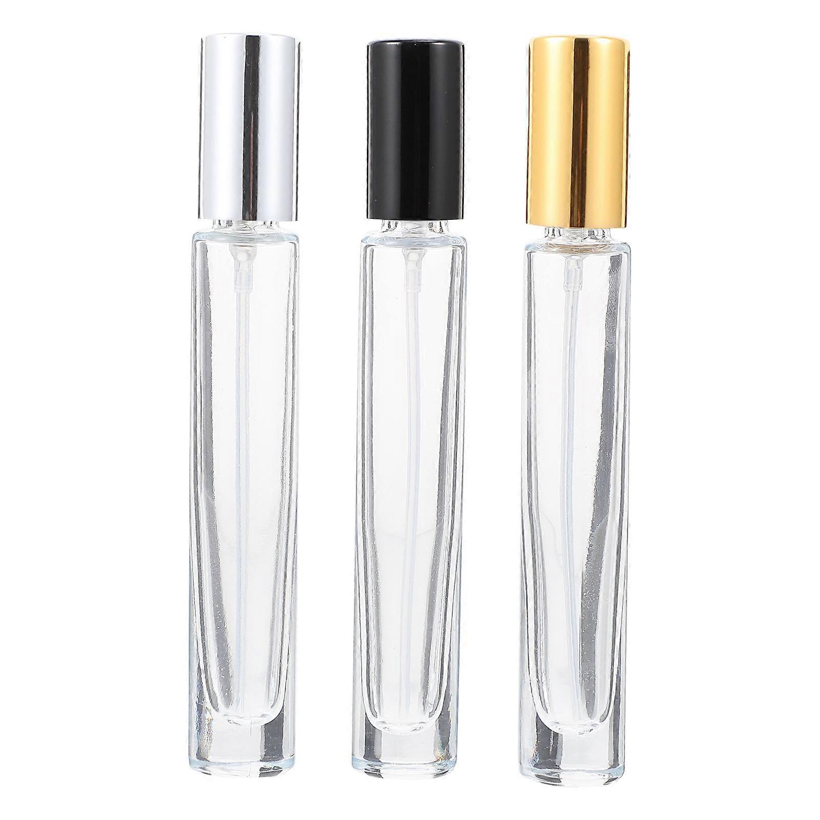 Perfume Dispenser Travel 3Pcs Practical Spray Bottles Empty Refillable Bottles Airtightness Golden For Perfume