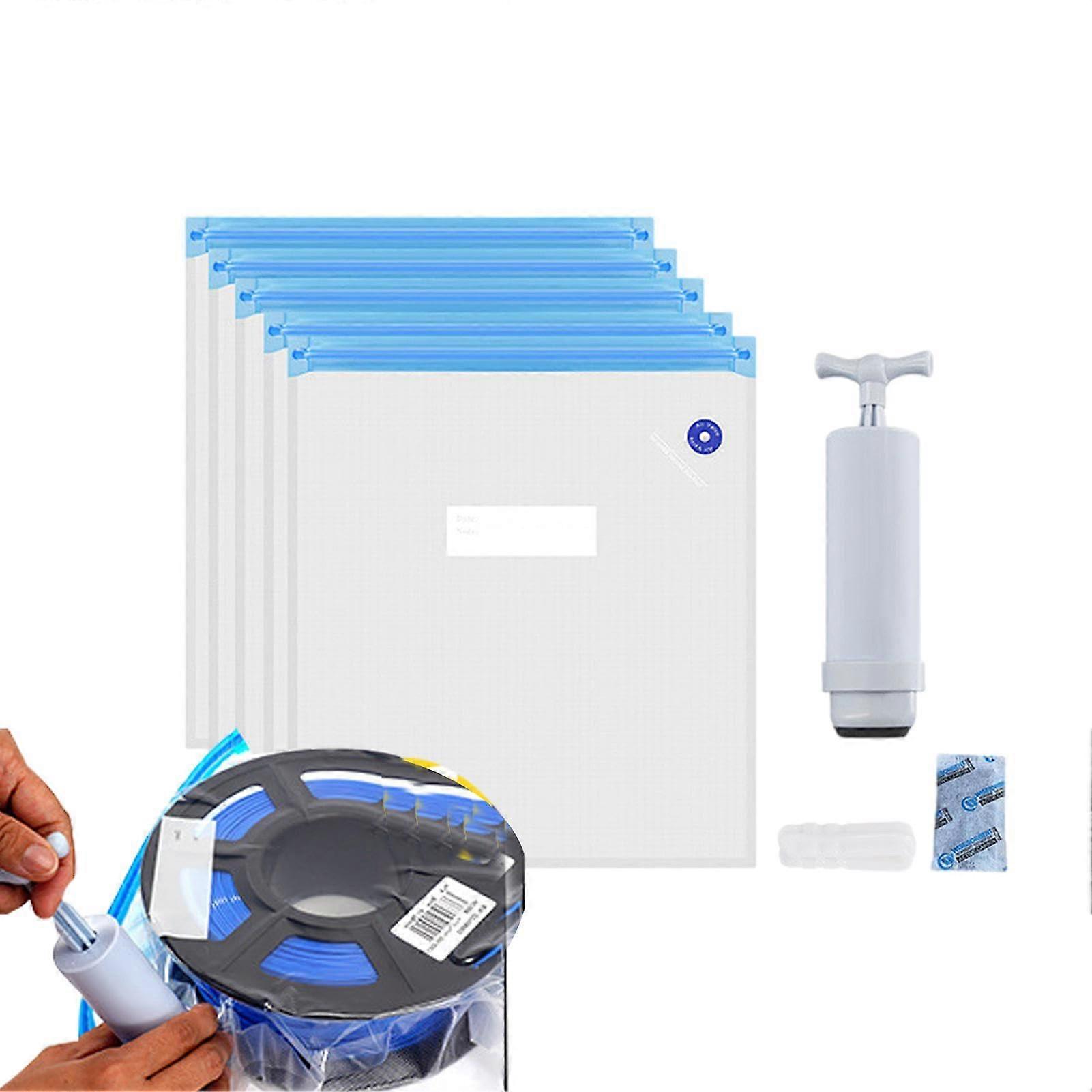 Vacuum Filament Bag - Moisture-Resistant Filament Collection Storage Bag with Dustproof Seal and Hand Pump for Spools