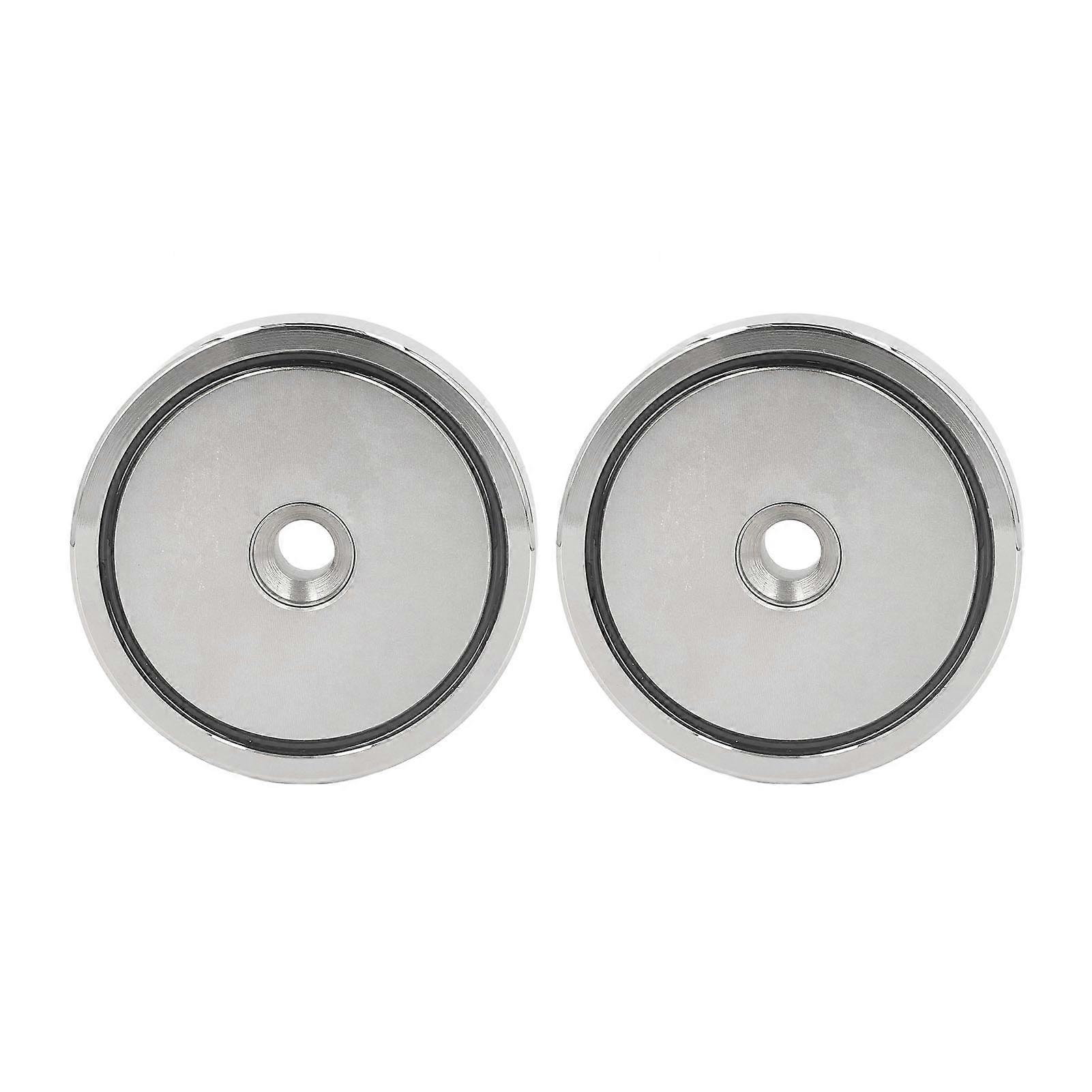 2Pcs Countersunk Hole Magnet 280KG Pulling Force Neodymium Rare Earth Disc Magnet 