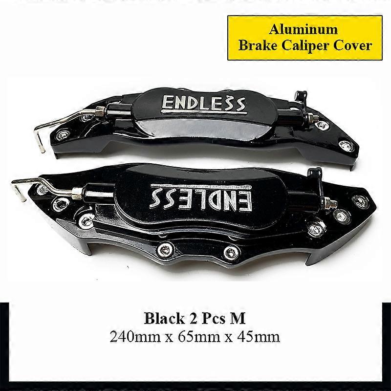 2個3DメタルアルミディスクブレーキキャリパーカバーステッカーヒュンダイKIAアルファロメオBMWメルセデスベンツアクセサリー用