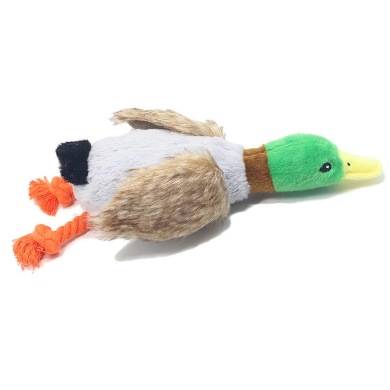 Squeaky Duck Plush Dog Toy, Cute Squeaky Toy for Dogs with Crinkle Paper