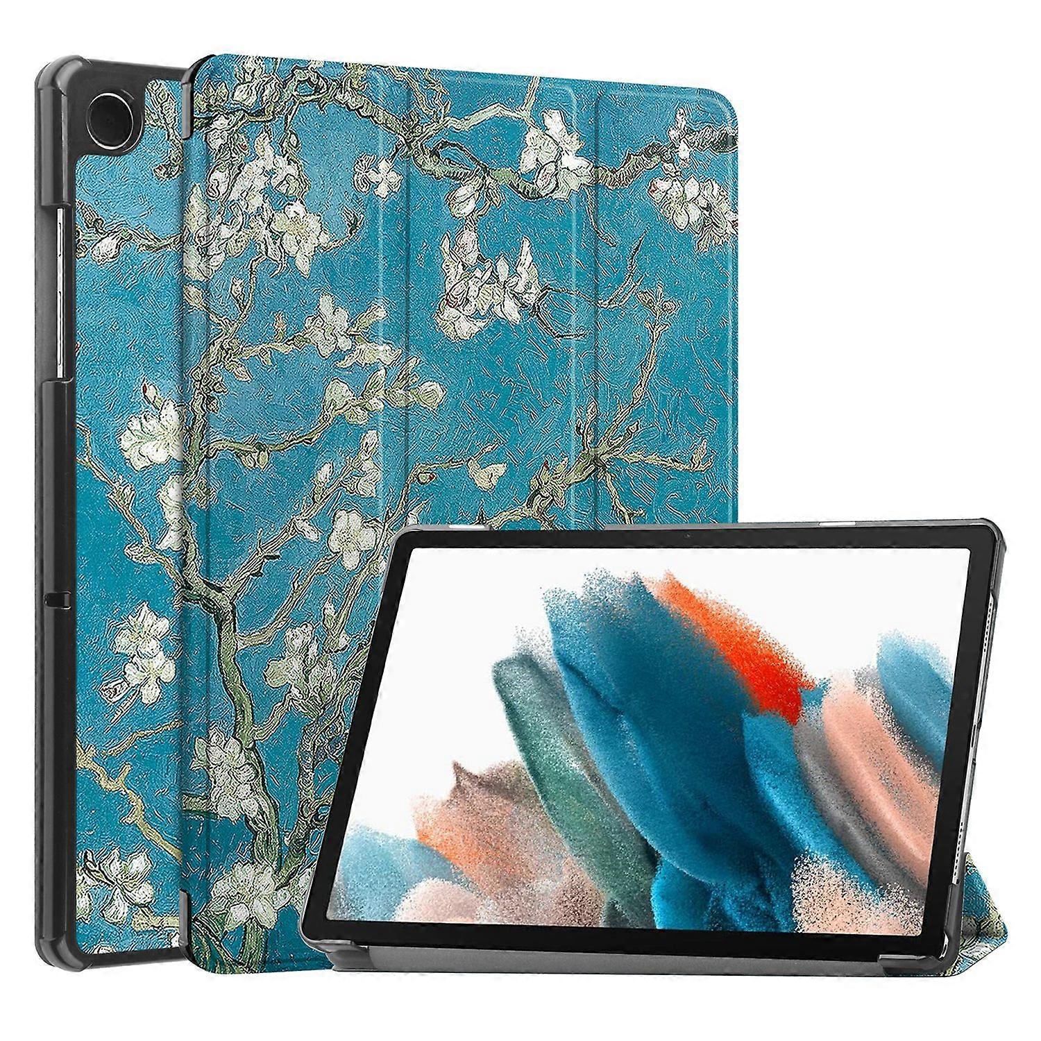 For Samsung Galaxy Tab A9 Tri-fold Stand Tablet Leather Case Pattern Printing Tablet Cover