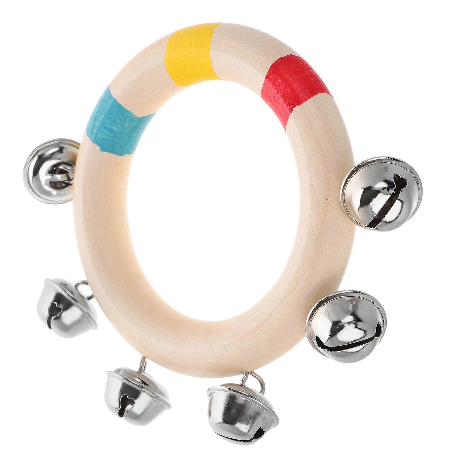 Kids Hand Bells Instrument Tambourine Percussion Instrument For Musical Performance Aluminum Alloy Sensory Skills Development 1Set
