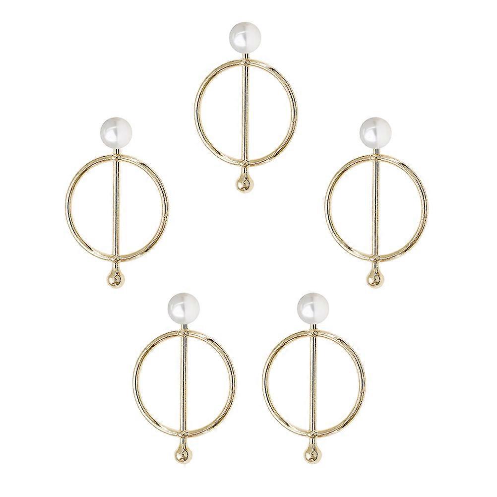5pcs Alloy Delicate Clasp Scarf Buckle Clothes Decor Silk Scarf Holder Clamp