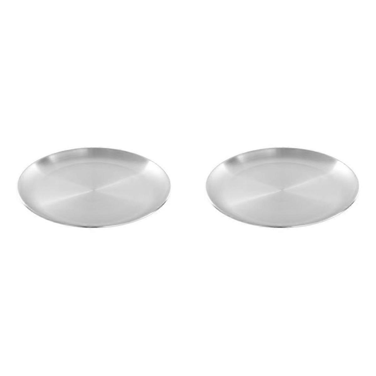 23cm Stainless Steel Bone Spitting Dish Silver Shallow Tray