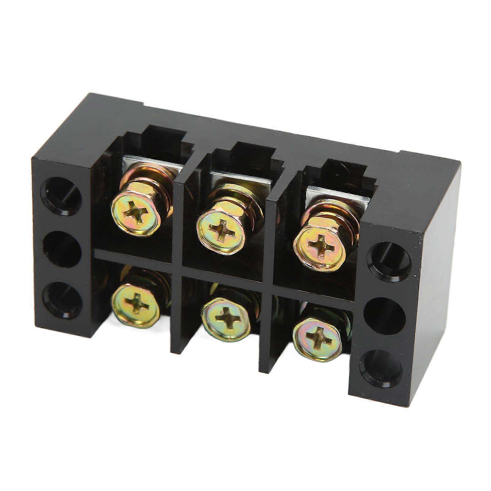 Terminal Strip Block Large Current Easy Wiring Ground Circuit Terminal Block 600V 60A 3 Positions