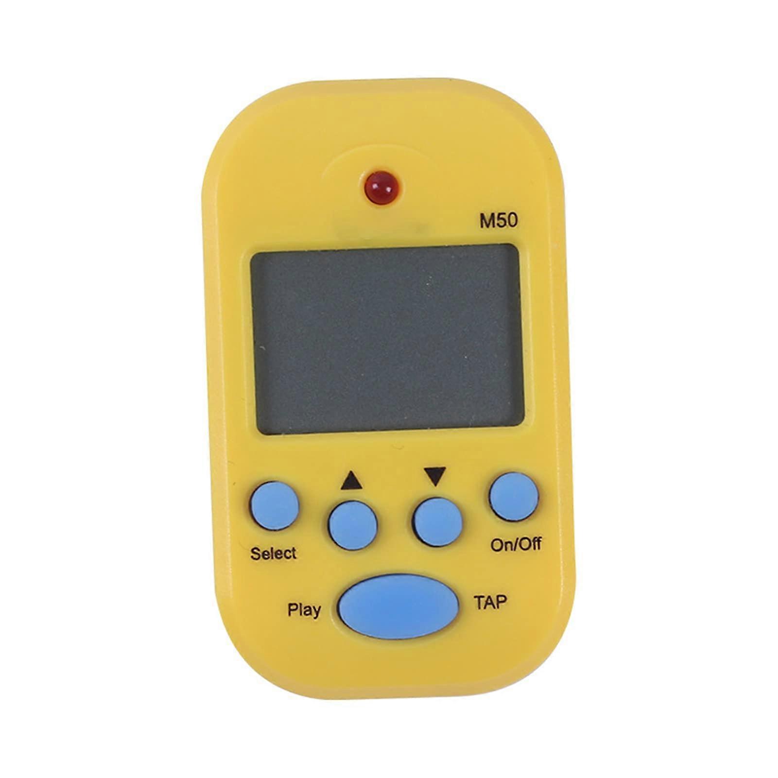 Metronome Lightweight Digital Plastic Metronome Durable Compatible with Drum (Yellow)