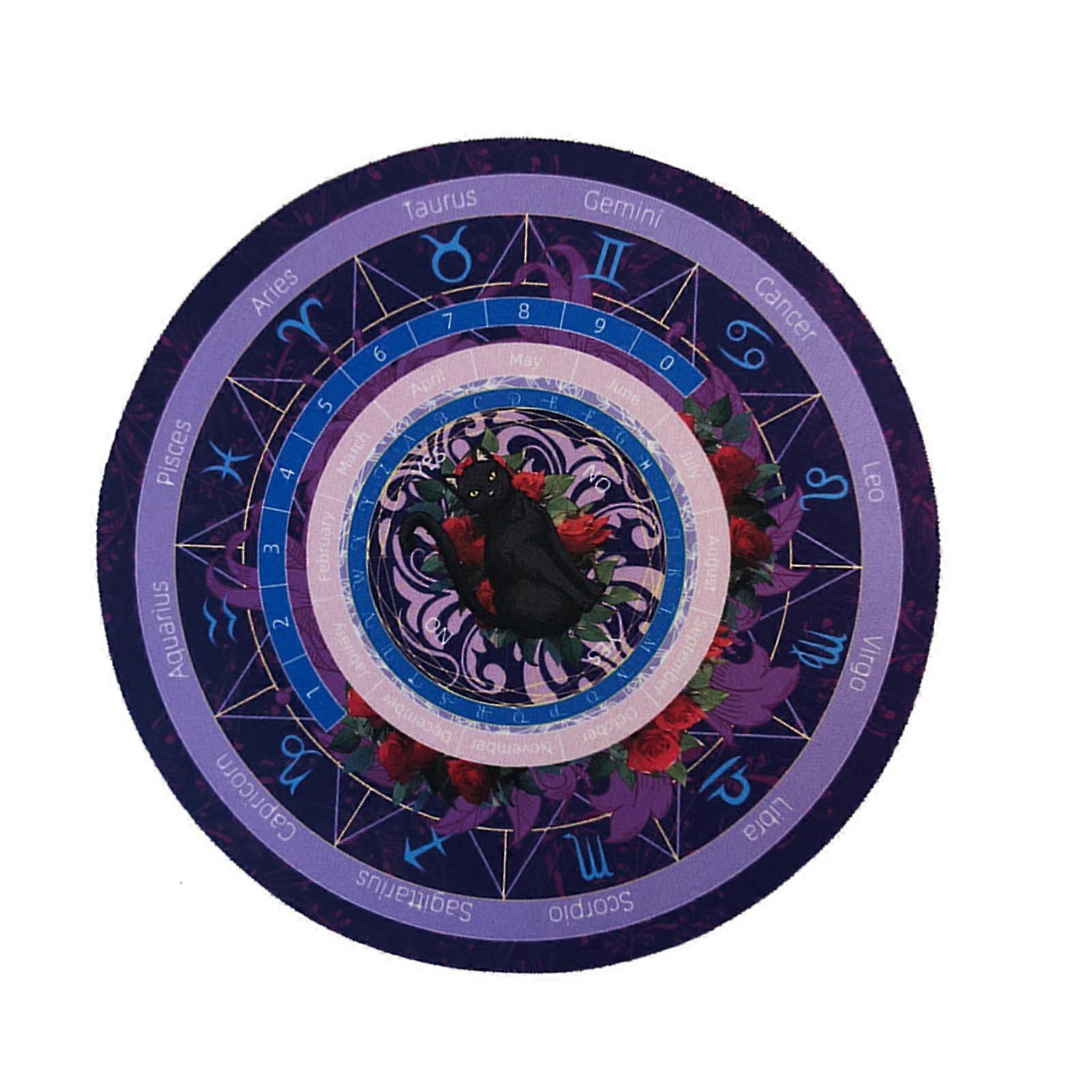 Divination mat rubber divination board divination mat metaphysical message board with crystal divination necklace pendulum mat