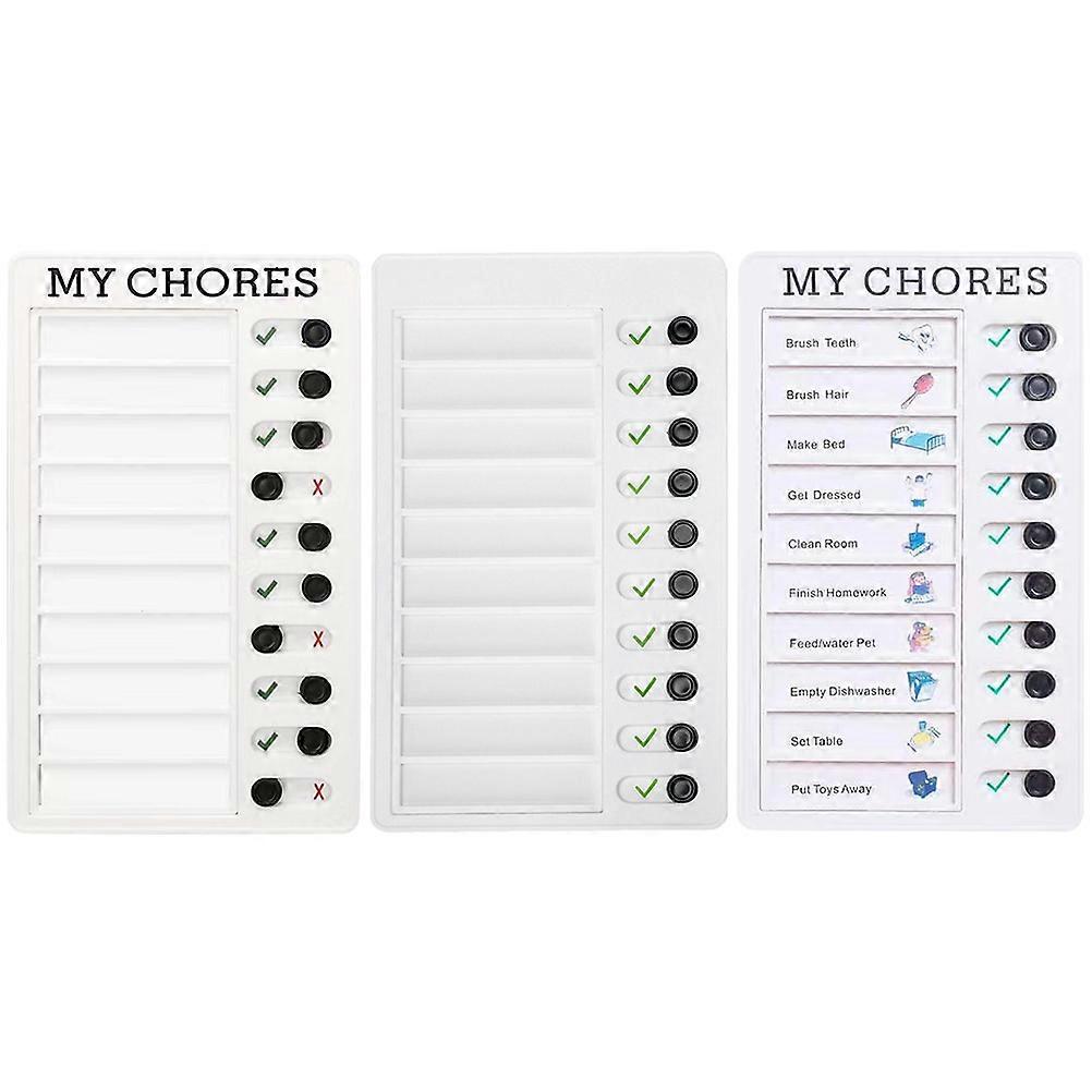 Daily Routine Board for Students Home Use Planning and Task Management 20X12CM 3Pcs