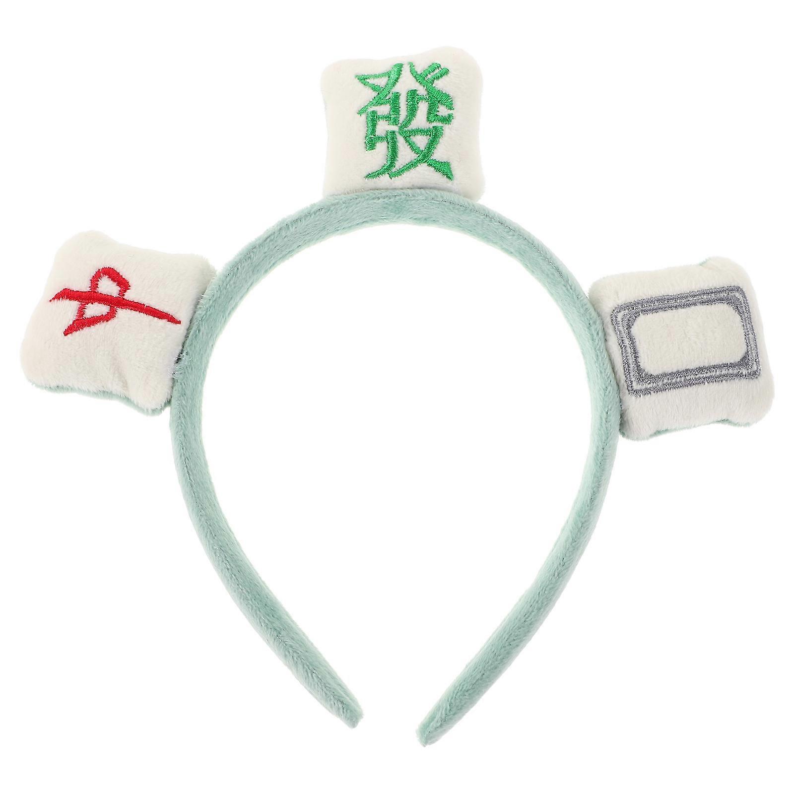 Party Accessory Vibrant Color Mahjong Headband Role-playing Plastic 20.00X18.50X2.00CM 1Pack
