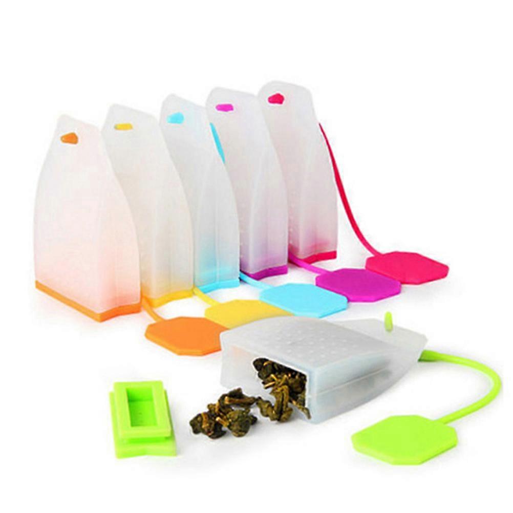 Tea Leaf Steeper Made Of Food-Grade Silicone With Long Handle For Tea Lovers Green 1Pcs
