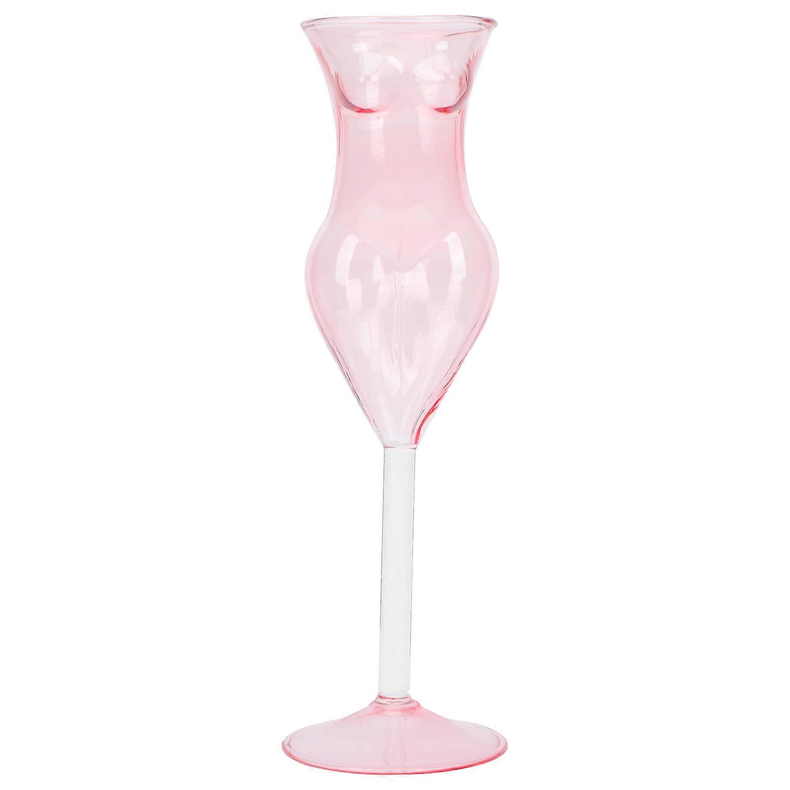 Creative Body Shaped Wine Glasses Pink 2Set Use Drinkware