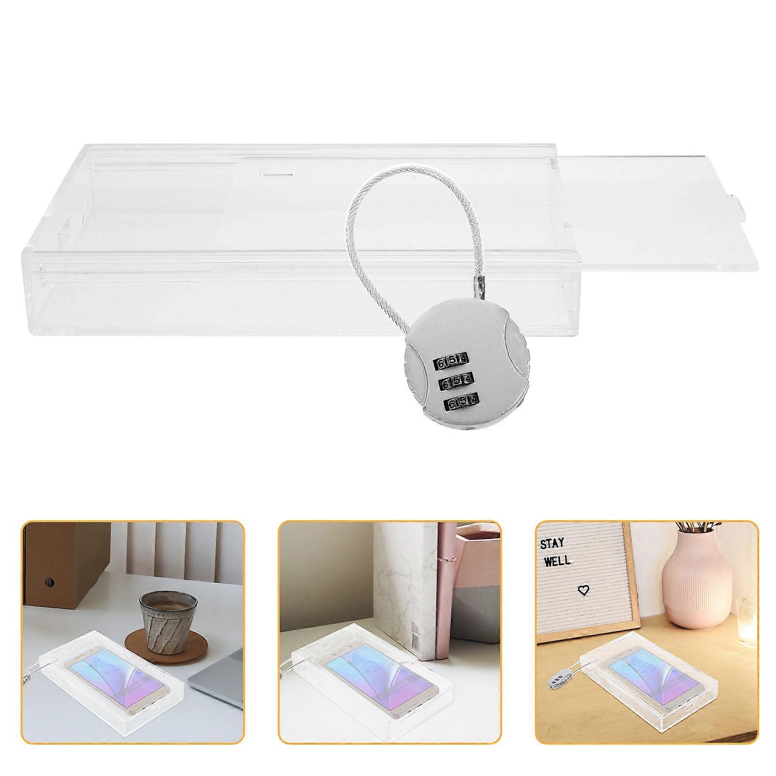 Cell Phone Locker Storage Box For Smartphone Daily Use Transparent 1Pack