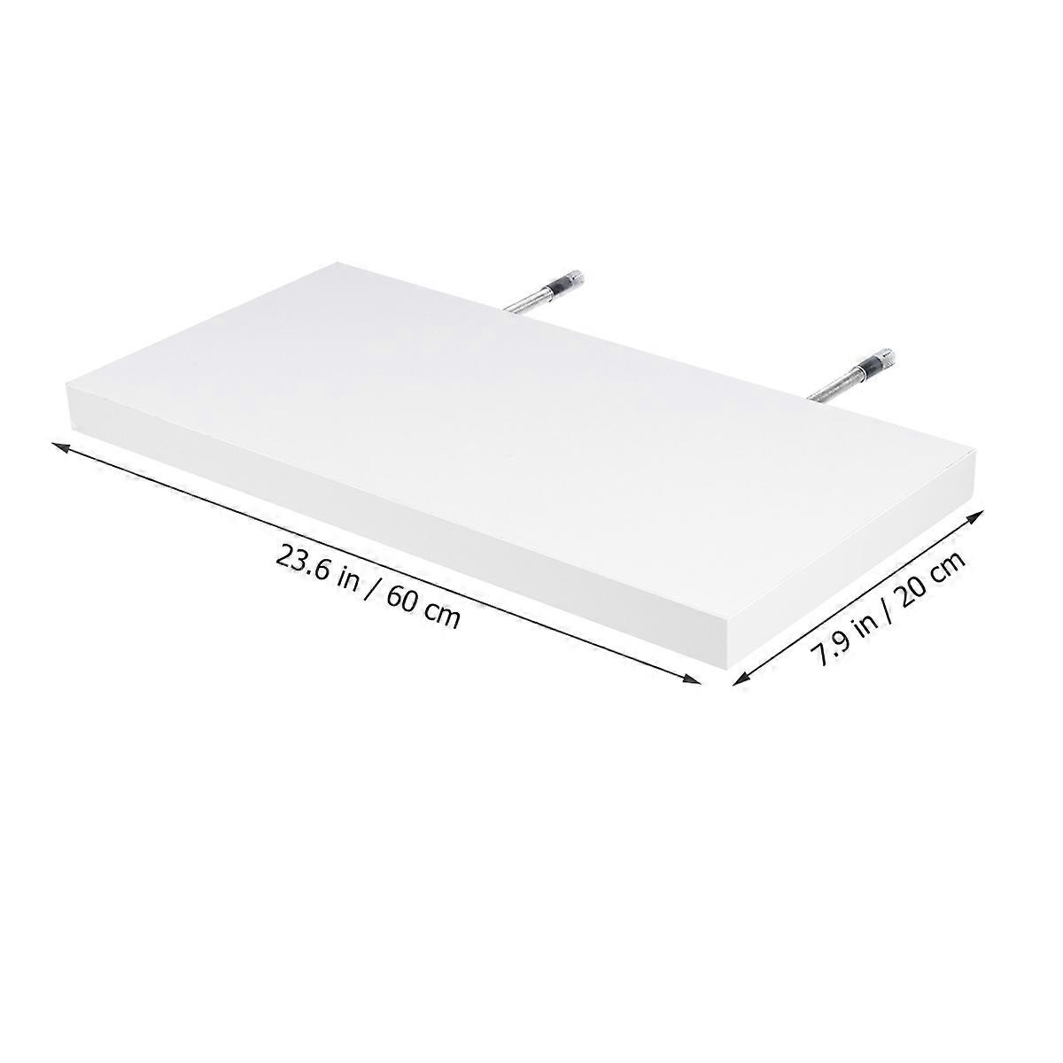 Wall-Mounted Bookcase Shelf for Holding Books with White Laminate Frame