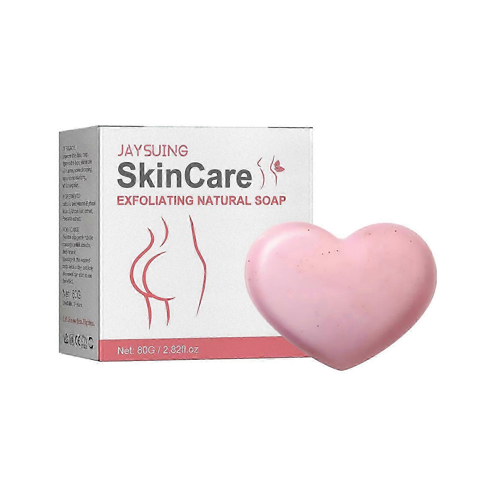 Jaysuing Exfoliating Bath Soap Smallpox Diluting Acne Removing Exfoliating Moisturizing Skin Cleaning Soap 80G