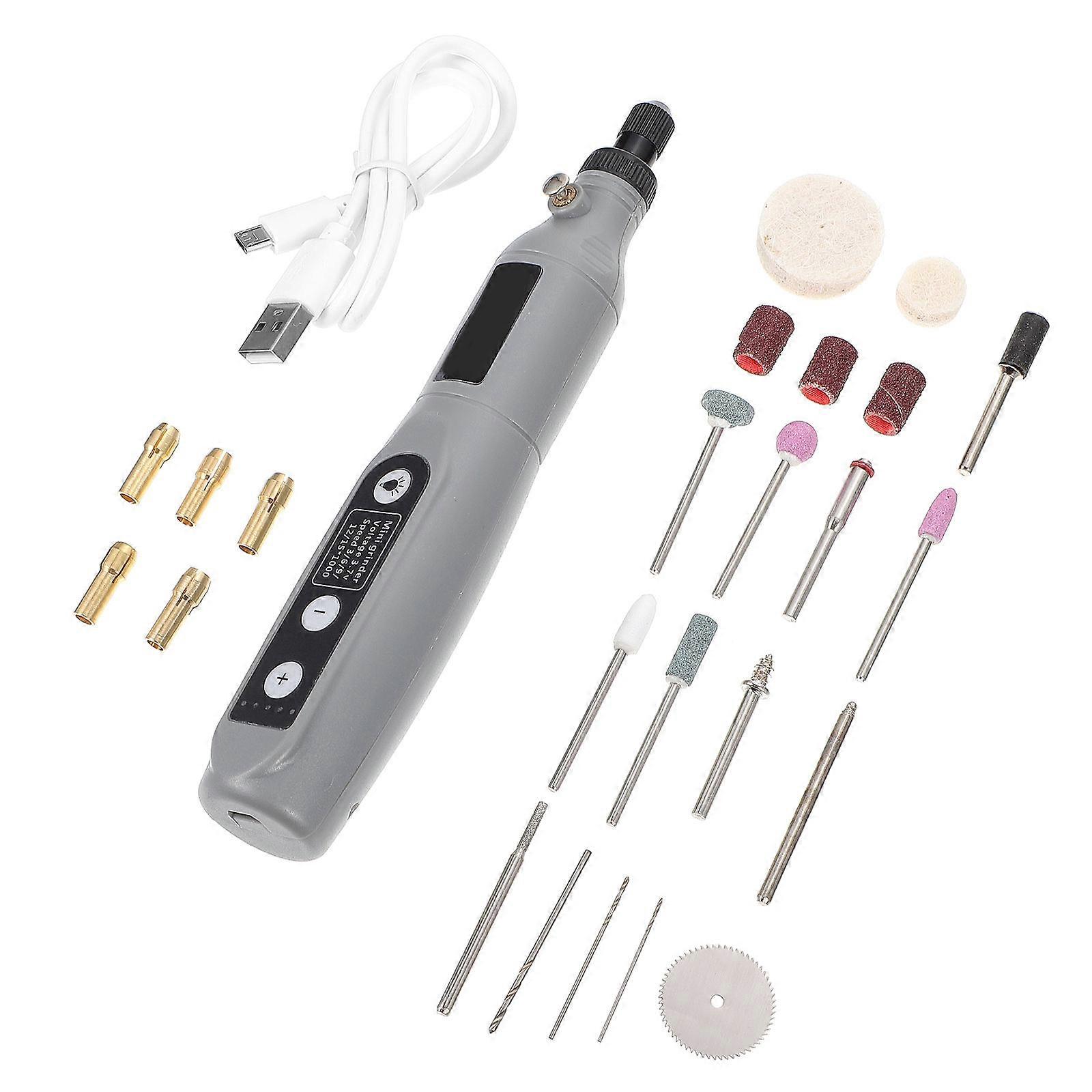 Cordless Engraving Tool Mini Handheld Engraver Machine For Metal Wireless Operation 17.5X2.5CM Drilling 1Set