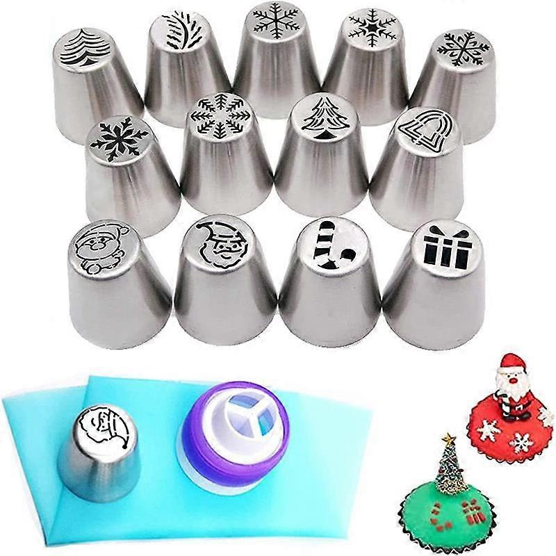 Christmas decorating tip 15-piece cake decoration baking set handmade DIY tools