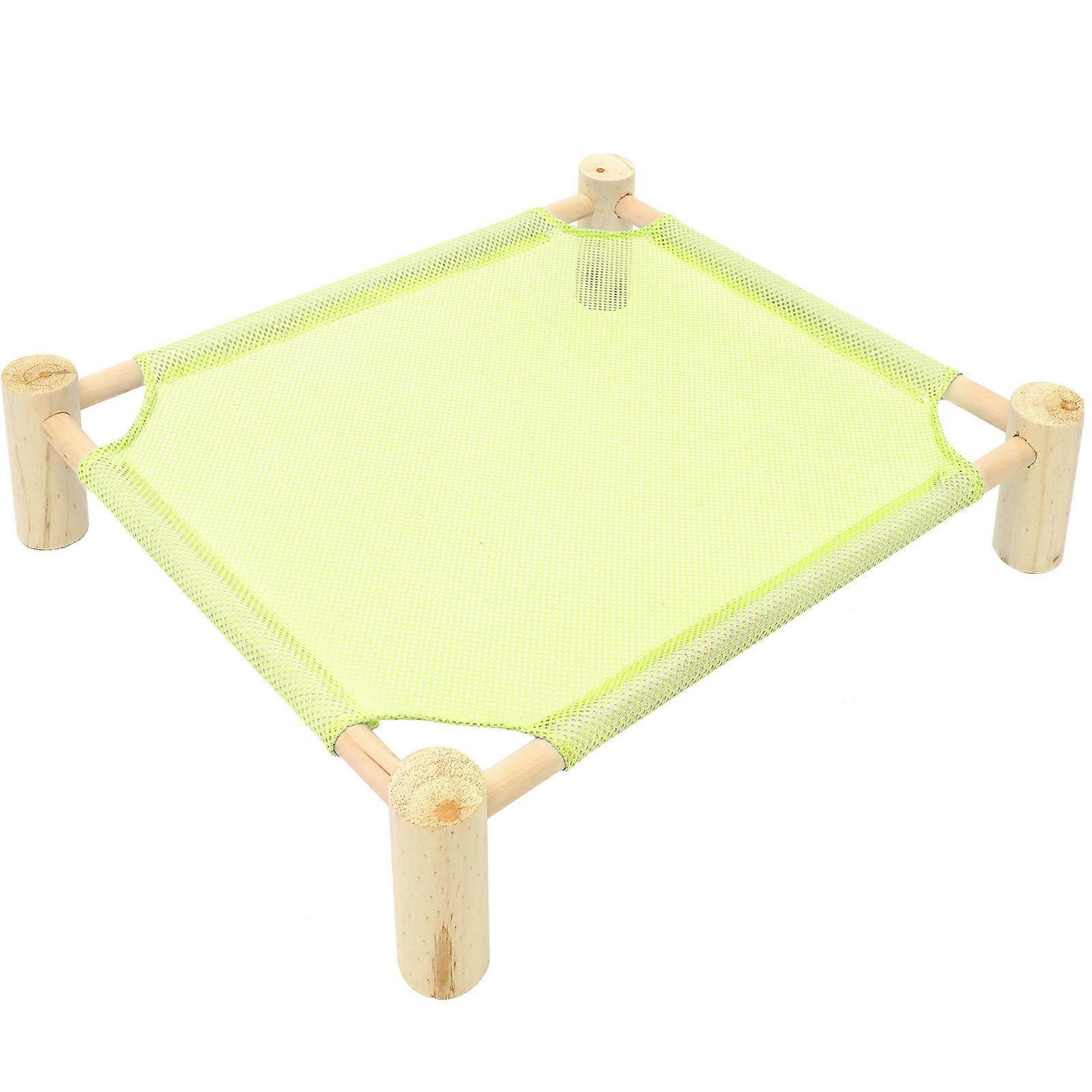 Wooden Reptile Hammock Swing Bed for Pet Use Green Color Suitable for Snakes Lizards 1 Set