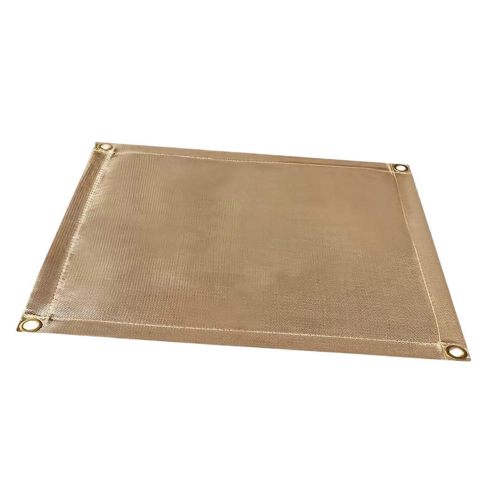 Foldable grill mat for outdoor use with protective function for fire pits