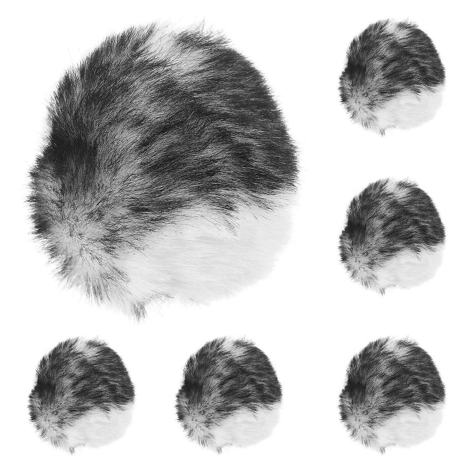 Pet Interactive Toys Plush Ball Toy Pattern Kitten Curiosity Stimulation 6Pcs