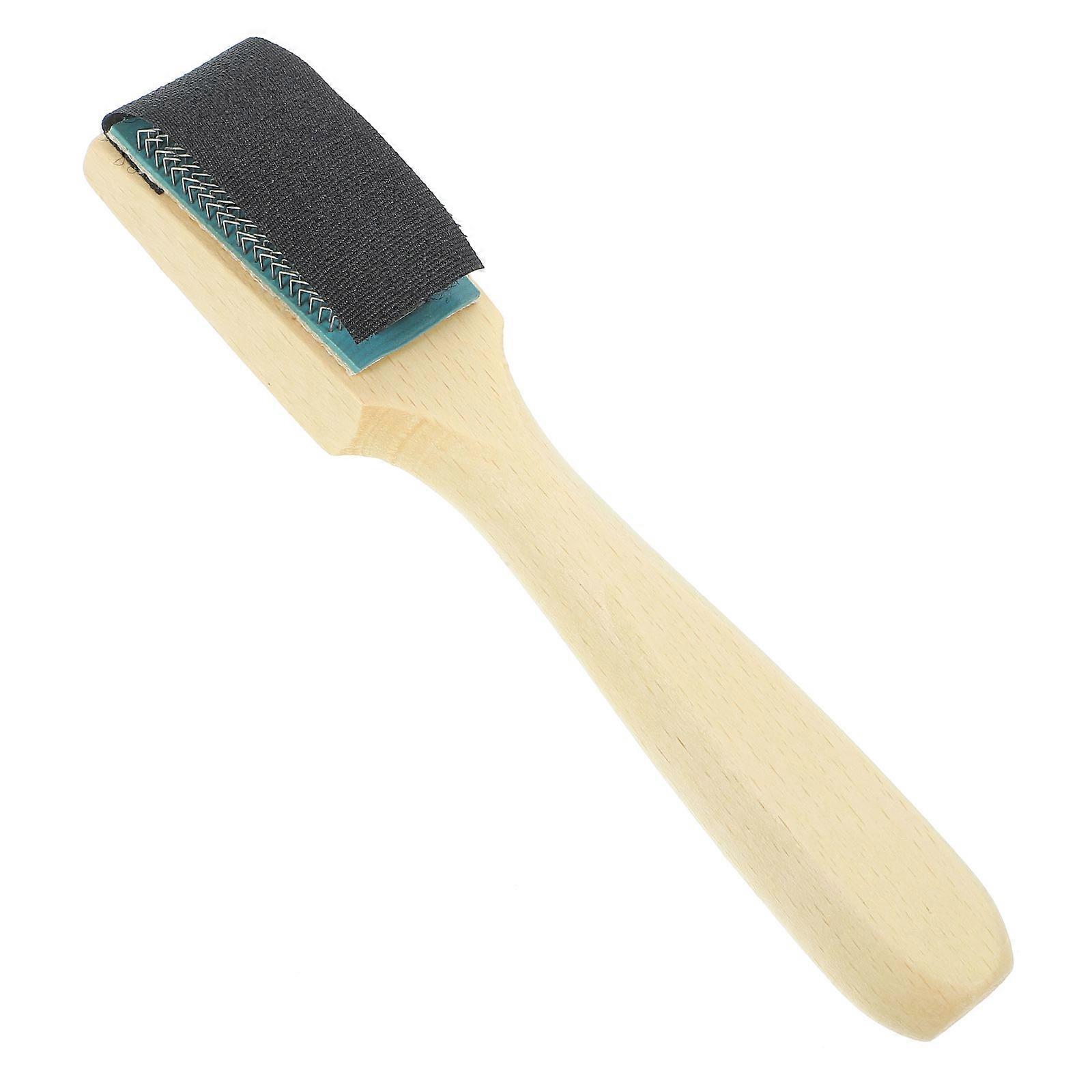 Dance Shoe Brush Practical Design Wooden Handle Dance Shoes Sole Cleaning Multi Color 20x4x2.5cm 1Pack