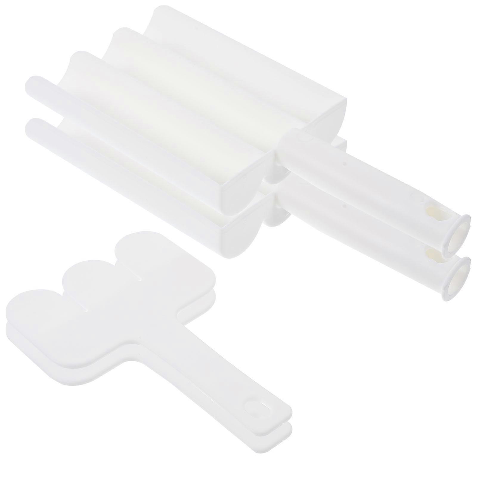 Triple Meatball Maker Kitchen Gadget with NonSlip Handle for Easy Meatball and Shrimp Ball Making White PP 3Slot Design 2 Sets