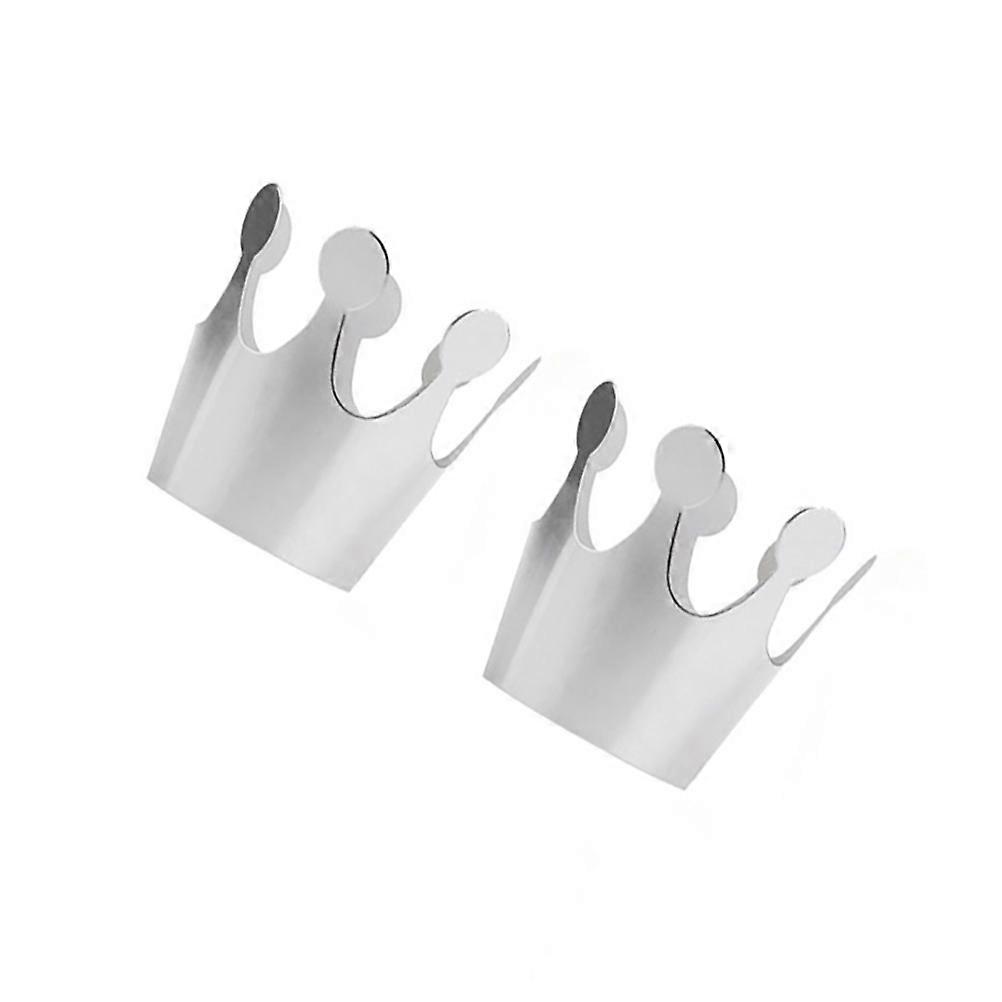 Shiny Silver Paper Crown Hat for Birthday Parties Perfect Photo Props and Decorations 10pcs