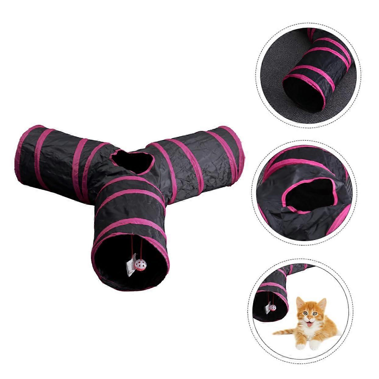 1 Piece Play Tunnel for Pets, Foldable Cat Tunnel, Cat Toy Tunnel, Interactive Cat Toy, Cat Plays Tunnel for Pets, Pet Accessories, Polyester