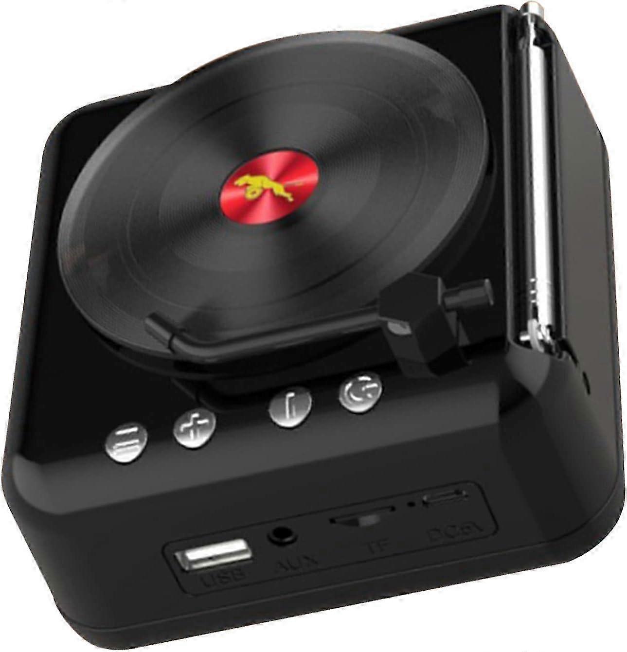 Portable Turntable Record Player with Built-in Speakers - Classic Vinyl Player for Home & Travel