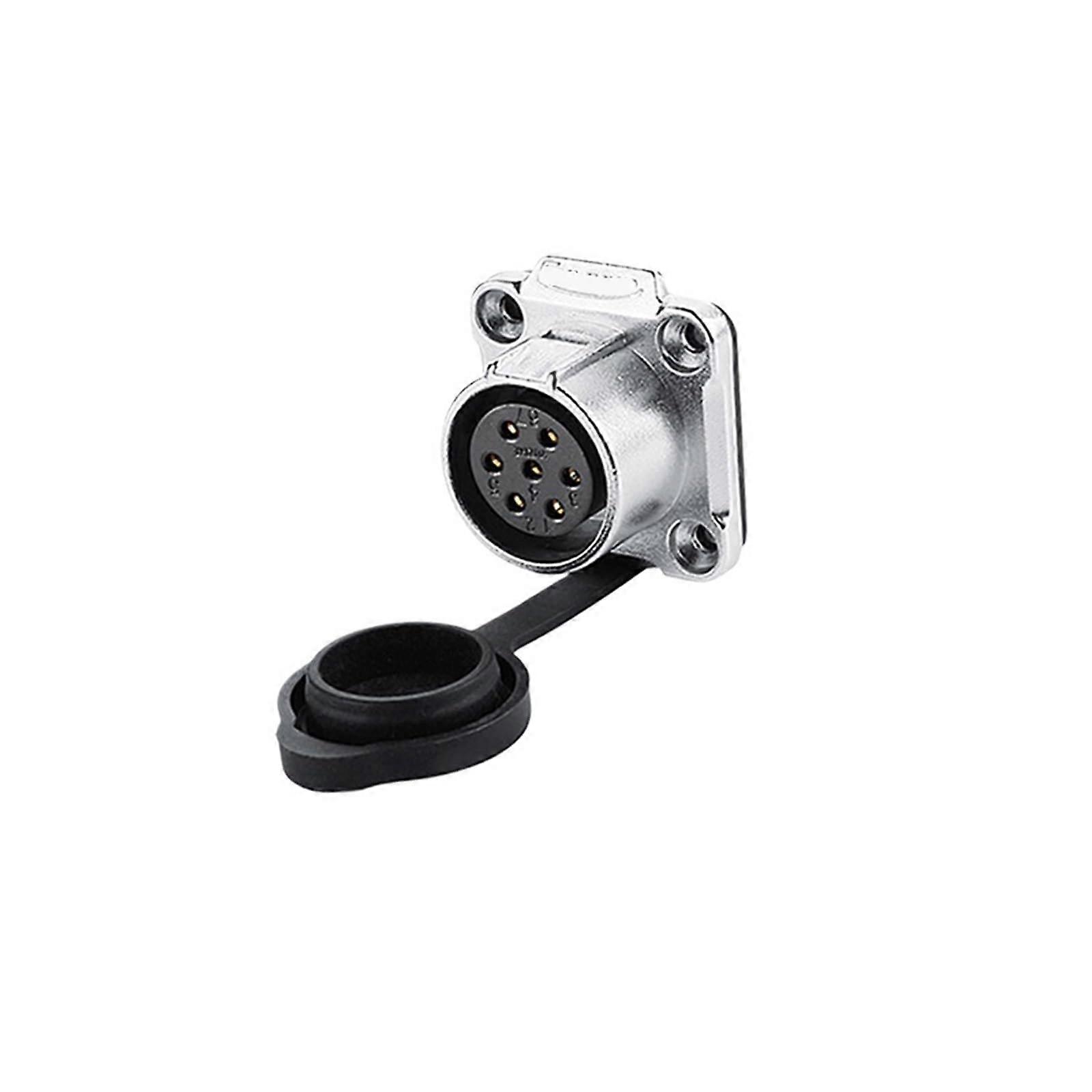 LP20 Industrial Aviation Socket 7-Core 5-Hole 10A Signal Connector Flange Female Seat 10A Circuit Compatible Durable