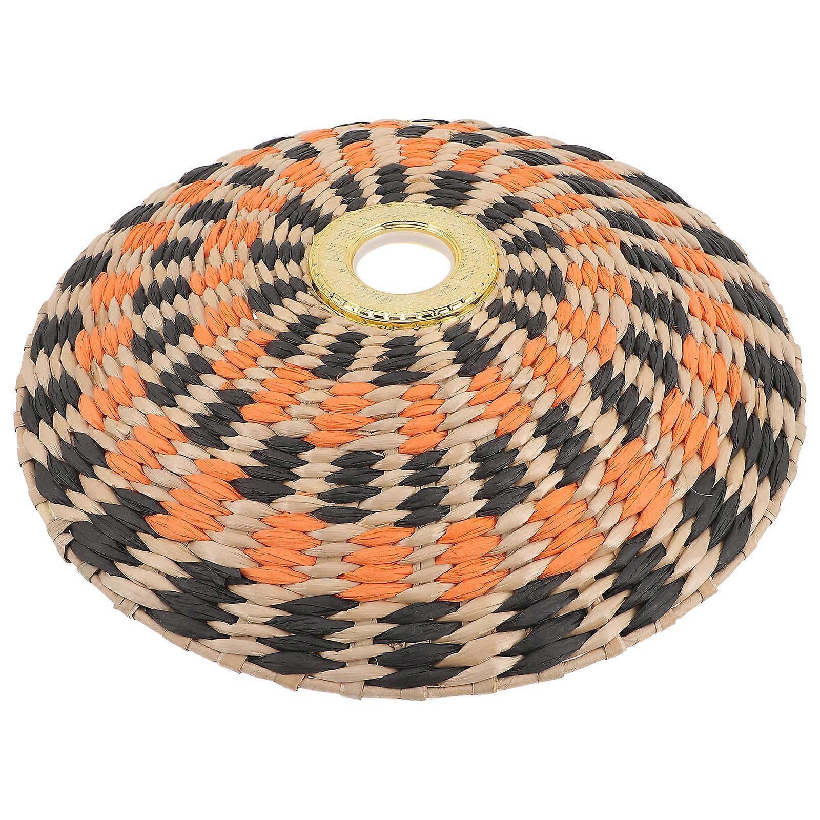 Retro Style Small Woven Lamp Shade Chandelier Cover Dustproof Decorative Light Shade for Home & Restaurant Use