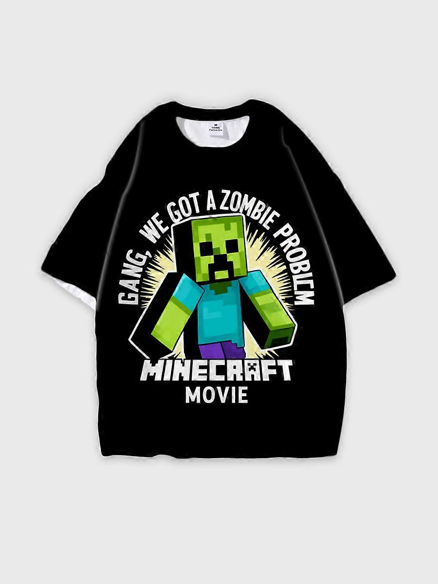 T-shirt round neck Cartoon Role Pattern loose short sleeve P1908