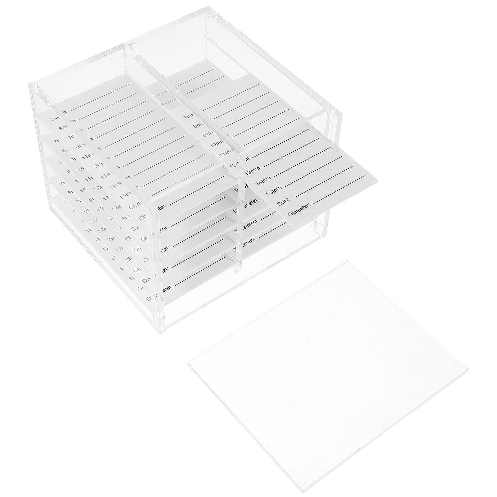 False Eyelashes Storage Container Multi Layers Square Organizer Home Use 12.30X12.00X9.90CM 1Pcs