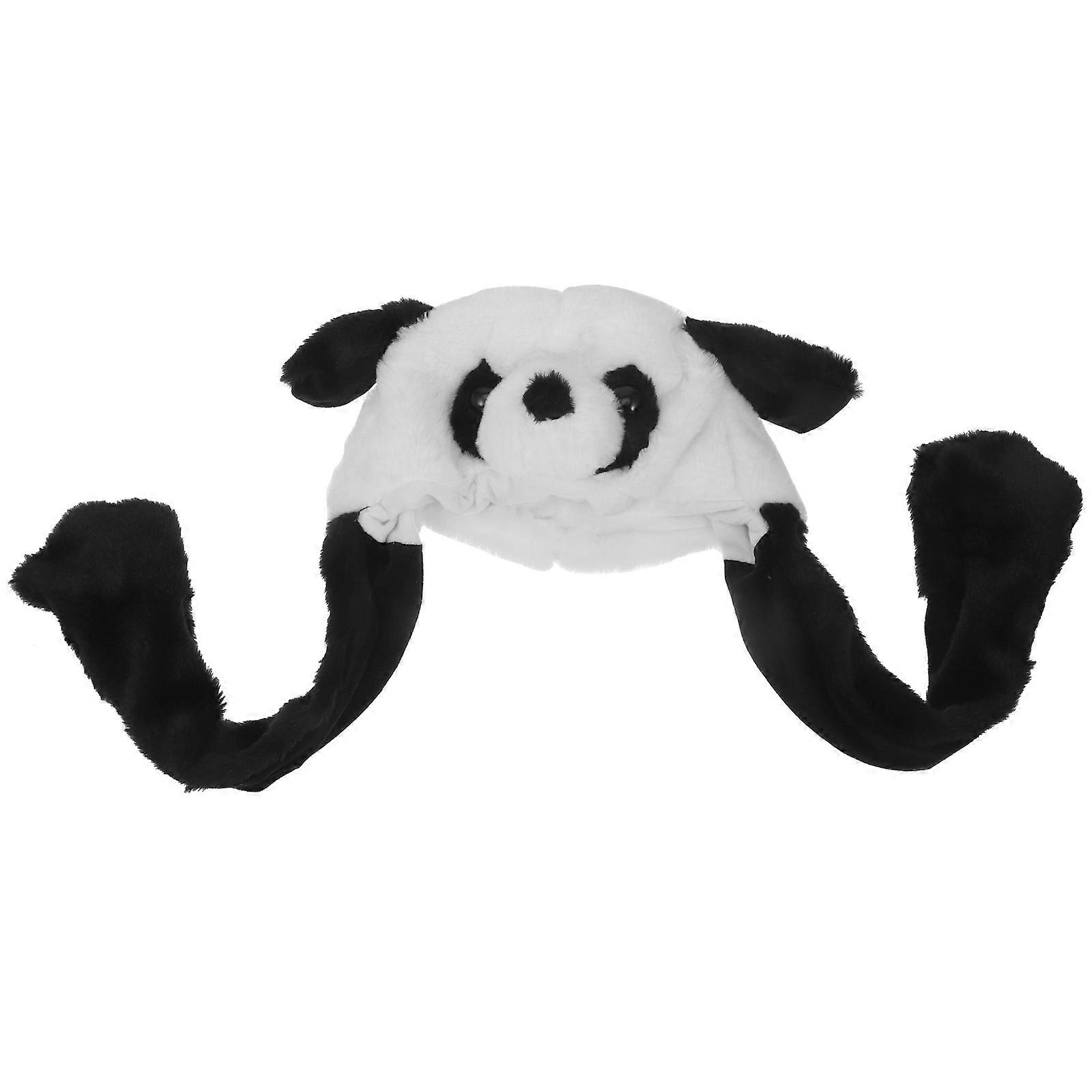 Panda Hat with Moving Ear Multi Plush Cosplay Hat for Decoration Use