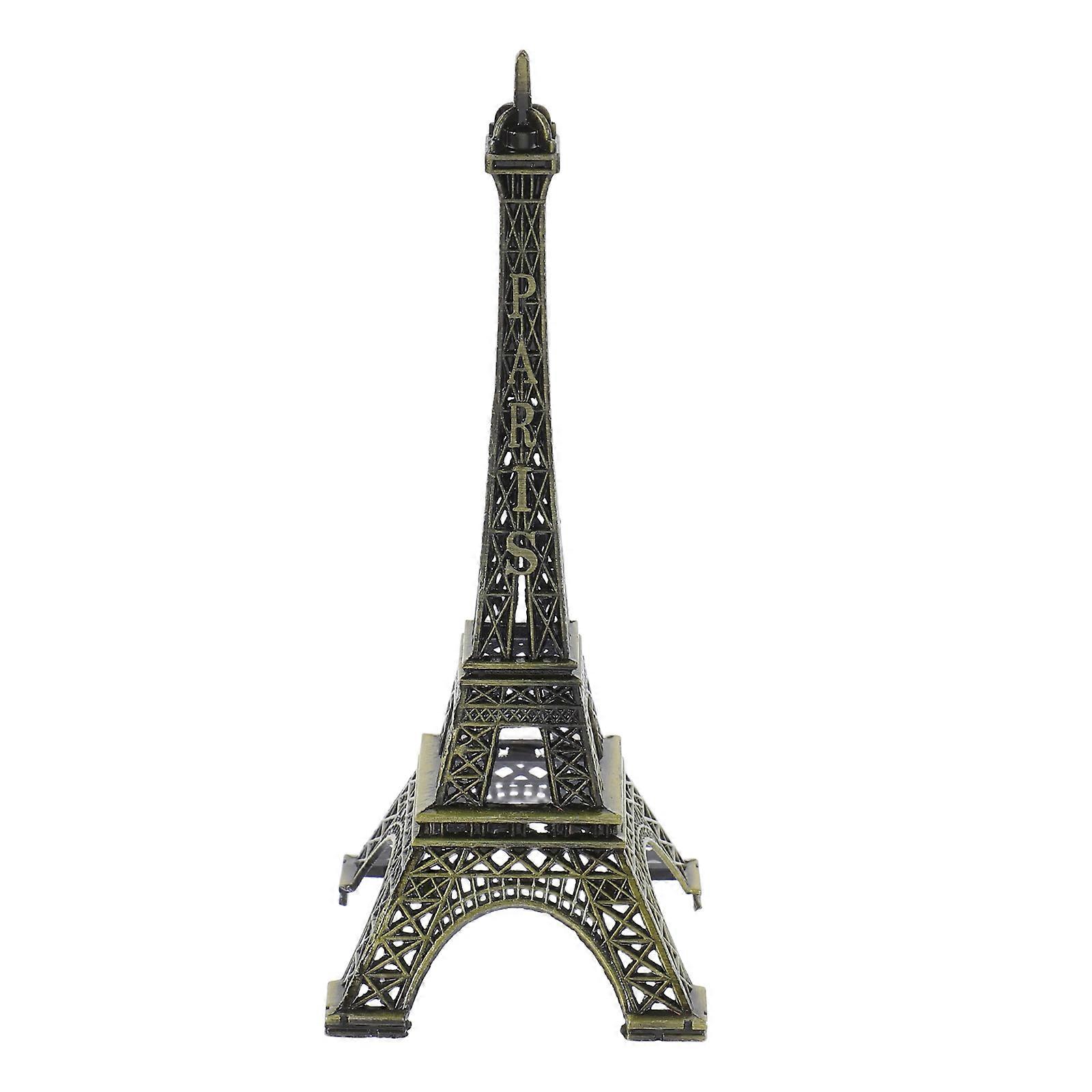 Eiffel Tower Metal Model Figurine with Realistic Architecture Detail – Elegant French Style Decoration for Home, Party, and Photography Use