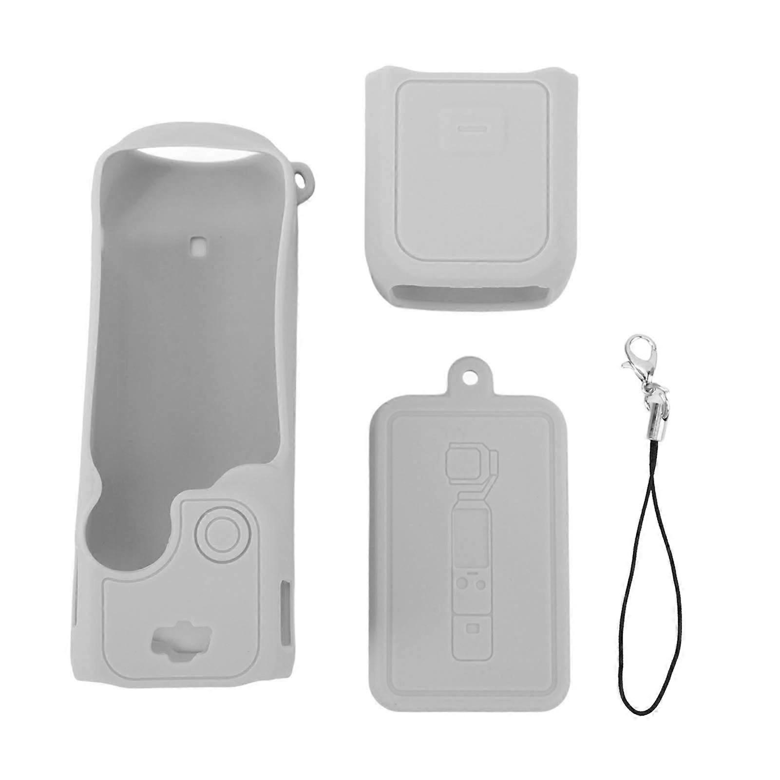 Silicone Case For Osmo Pocket 3 Dustproof Scratchproof Washable Action Camera Protective Cover Gray