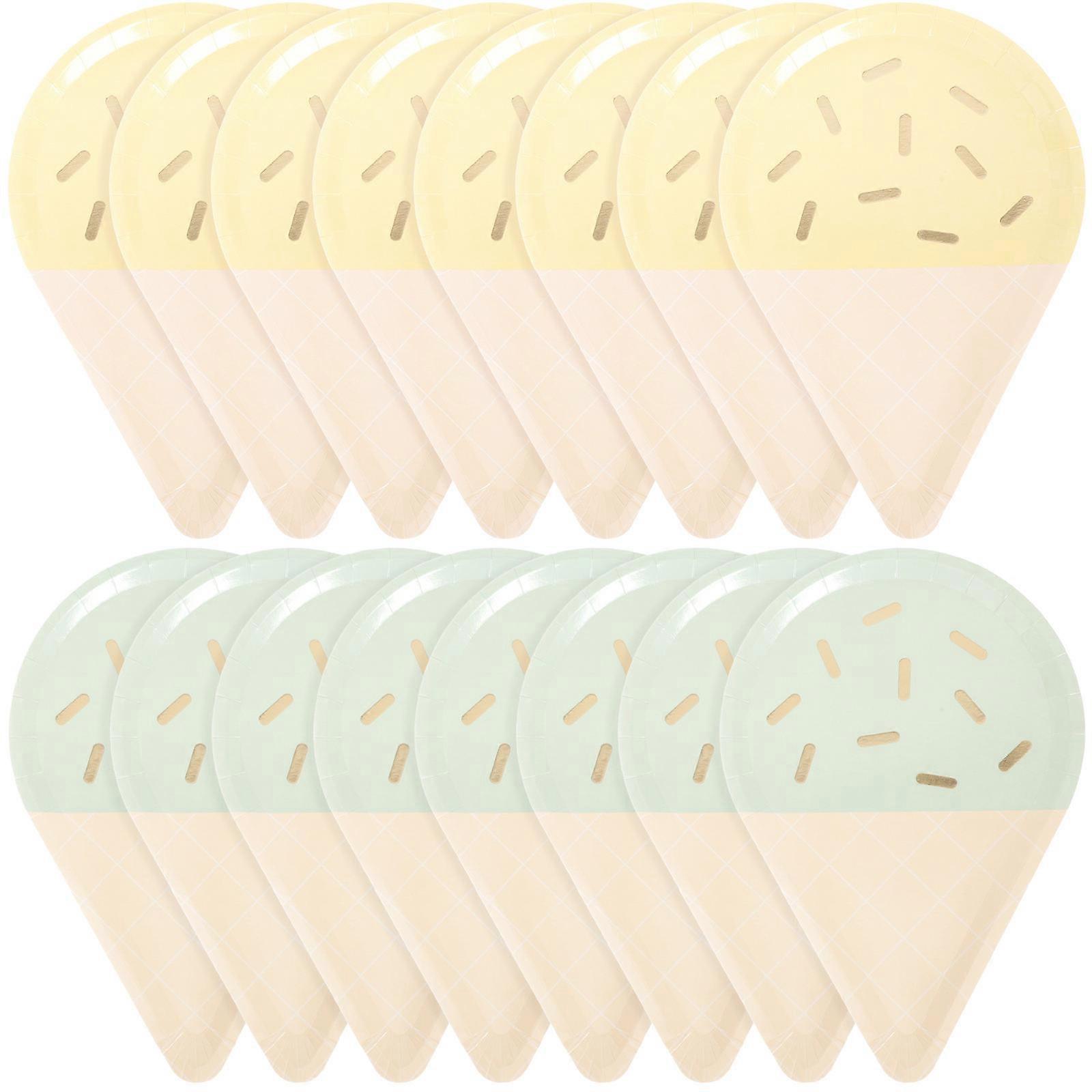 Ice Plates in Multi Colors for Decor with Premium Paper Material 16 pcs